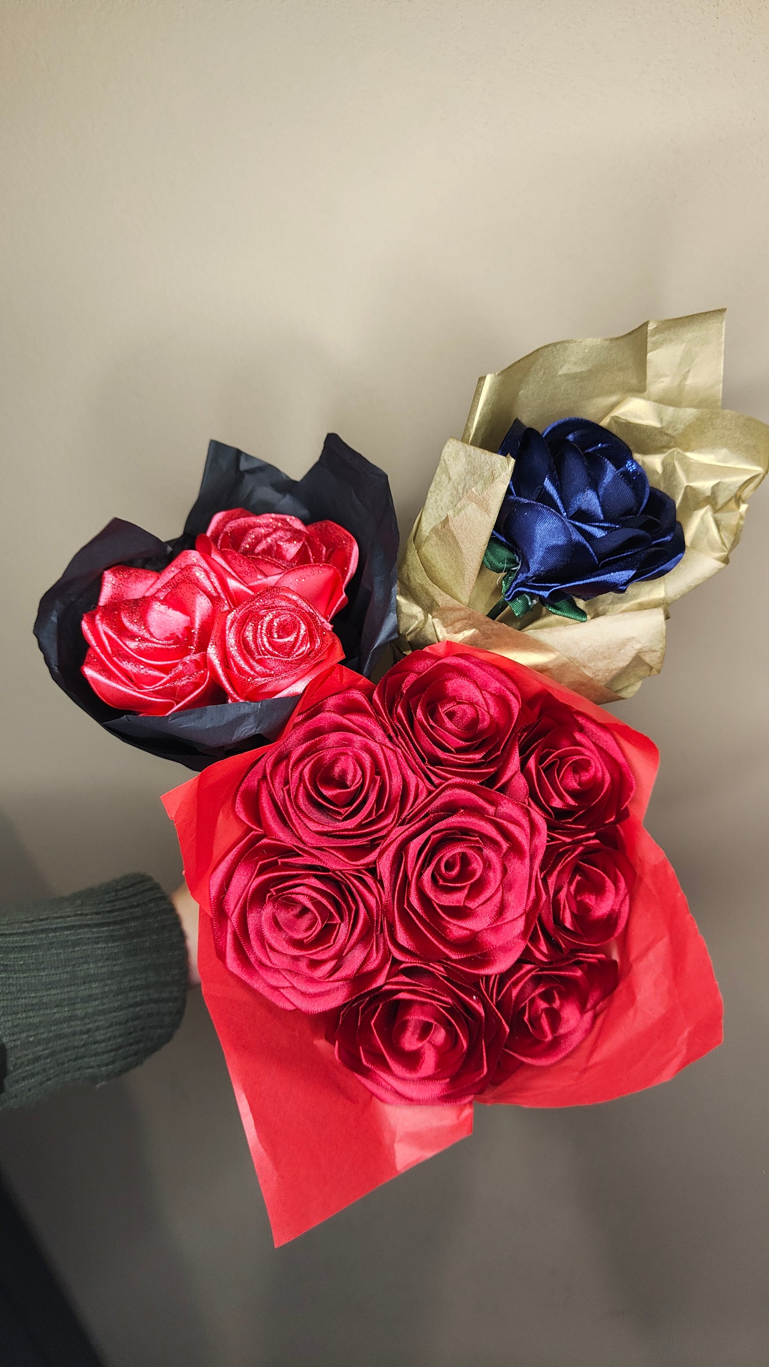 Rosas de cetim