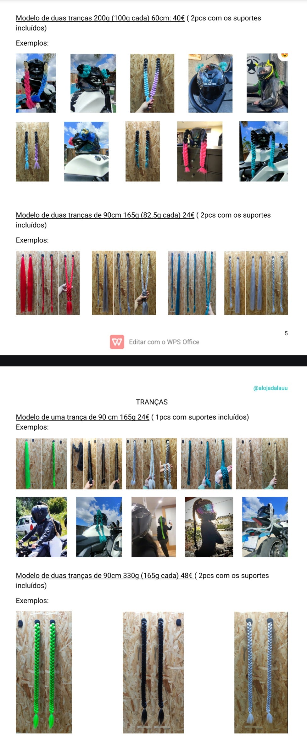 Trança de 90cm 165g
