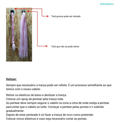 Trança de 90cm 165g