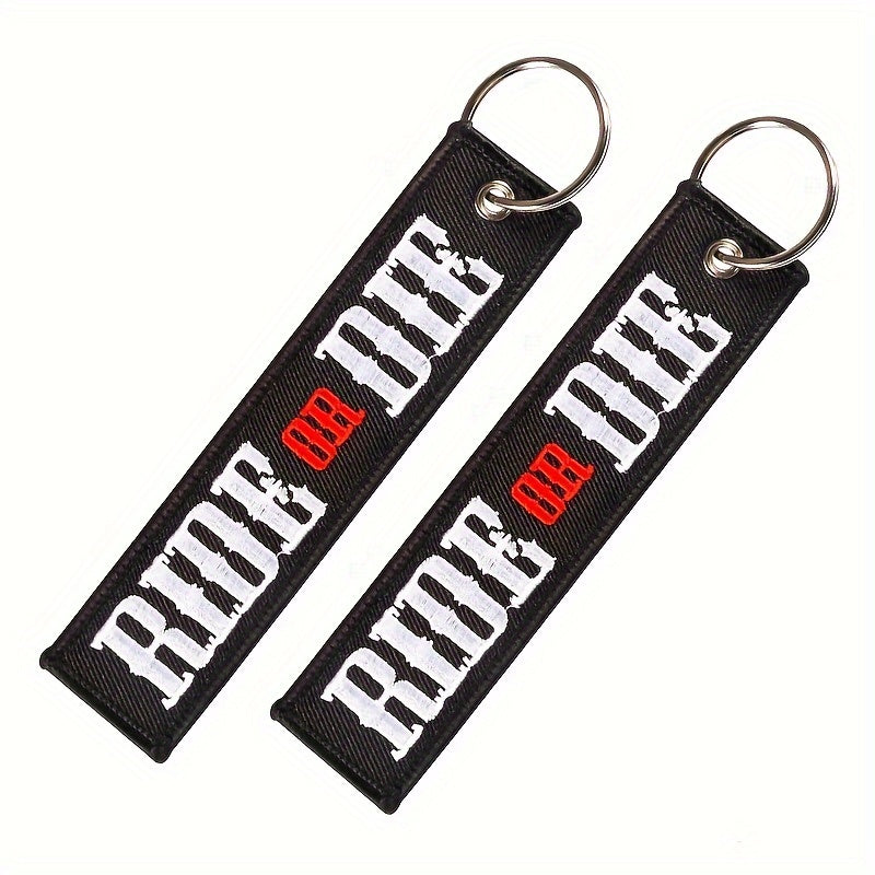 Porta-Chave Ride or Die (Preto e Vermelho)