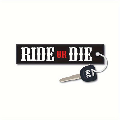 Porta-Chave Ride or Die (Preto e Vermelho)