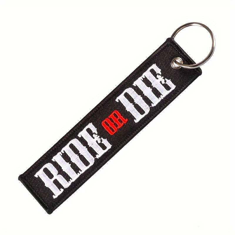 Porta-Chave Ride or Die (Preto e Vermelho)