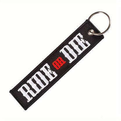 Porta-Chave Ride or Die (Preto e Vermelho)