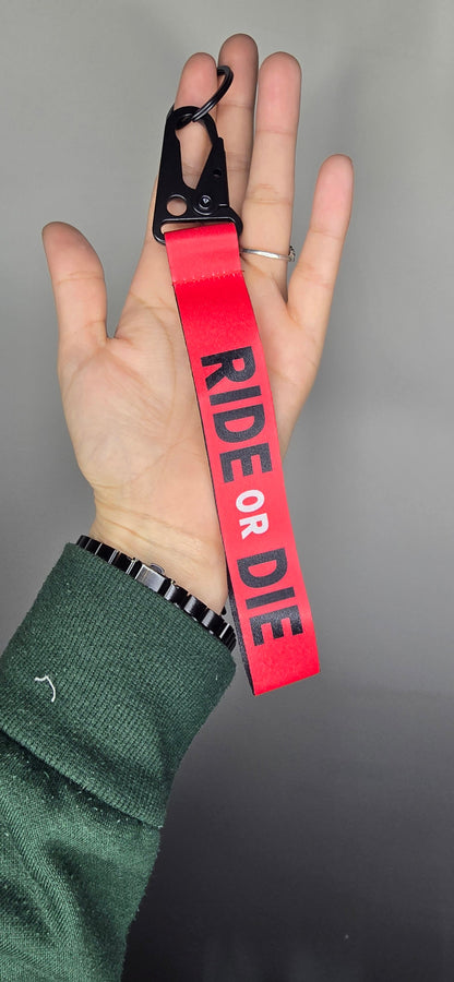 Porta-Chave Ride or Die Vermelho Metal