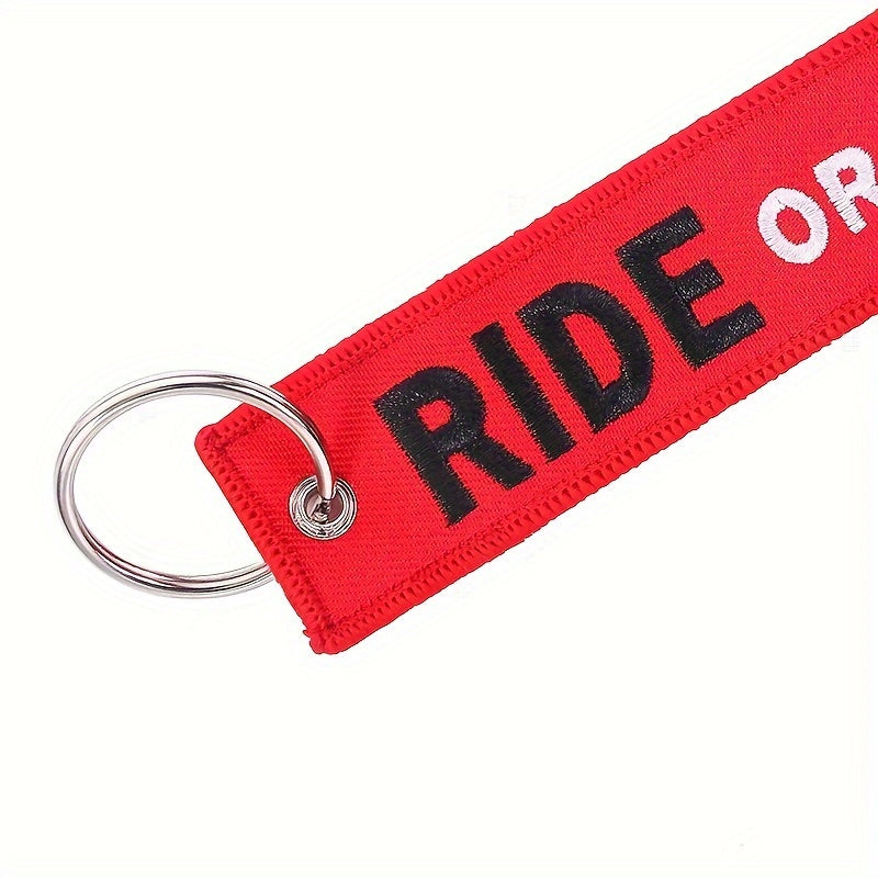 Porta-Chave Ride or Die (Preto e Vermelho)